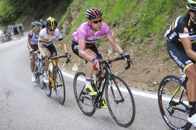 Cadel Evans (BMC) would like to wear pink in May as well as in April.