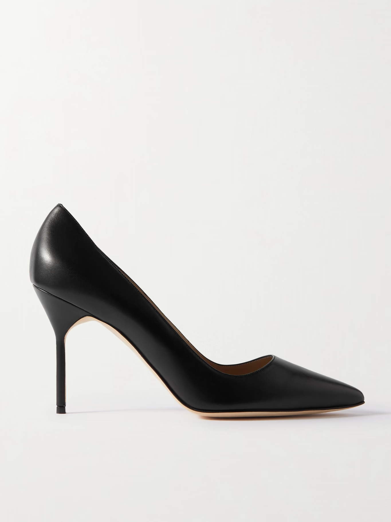 Manolo Blahnik, BB 90 leather pumps