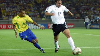 Kleberson in action in the 2002 World Cup Final