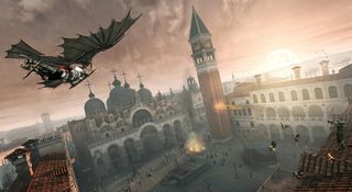 Leonardo da Vinci's flying machine sees some action in the video game "Assassin's Creed."