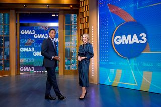 T.J. Holmes and Amy Robach on the set of ‘GMA3.’