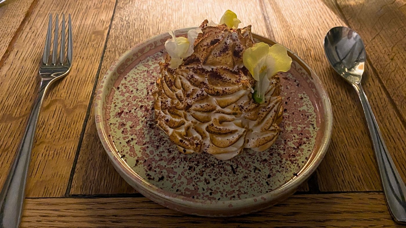 Baked Alaska was on the specials board