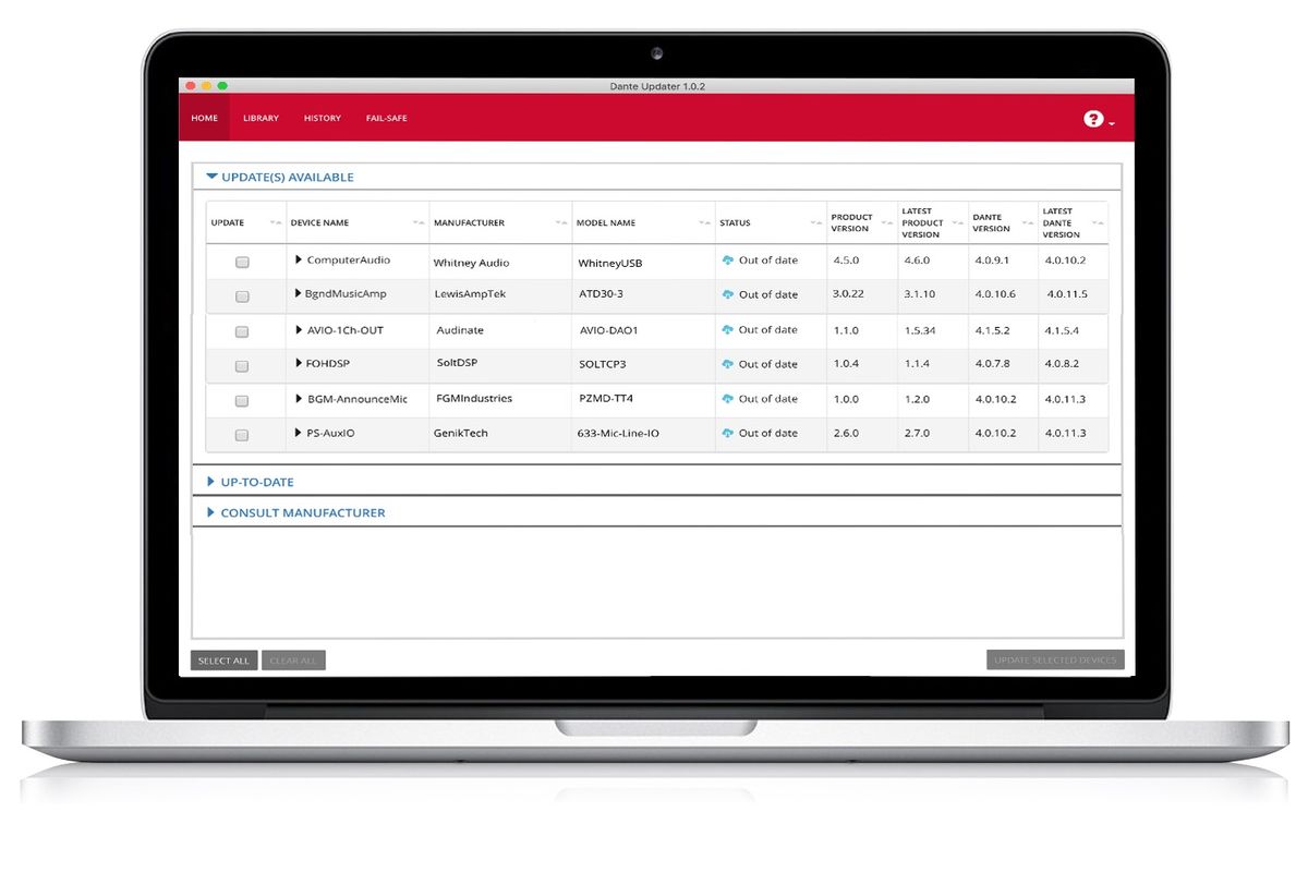 Audinate releases new version of Dante Controller with Dante Updater feature