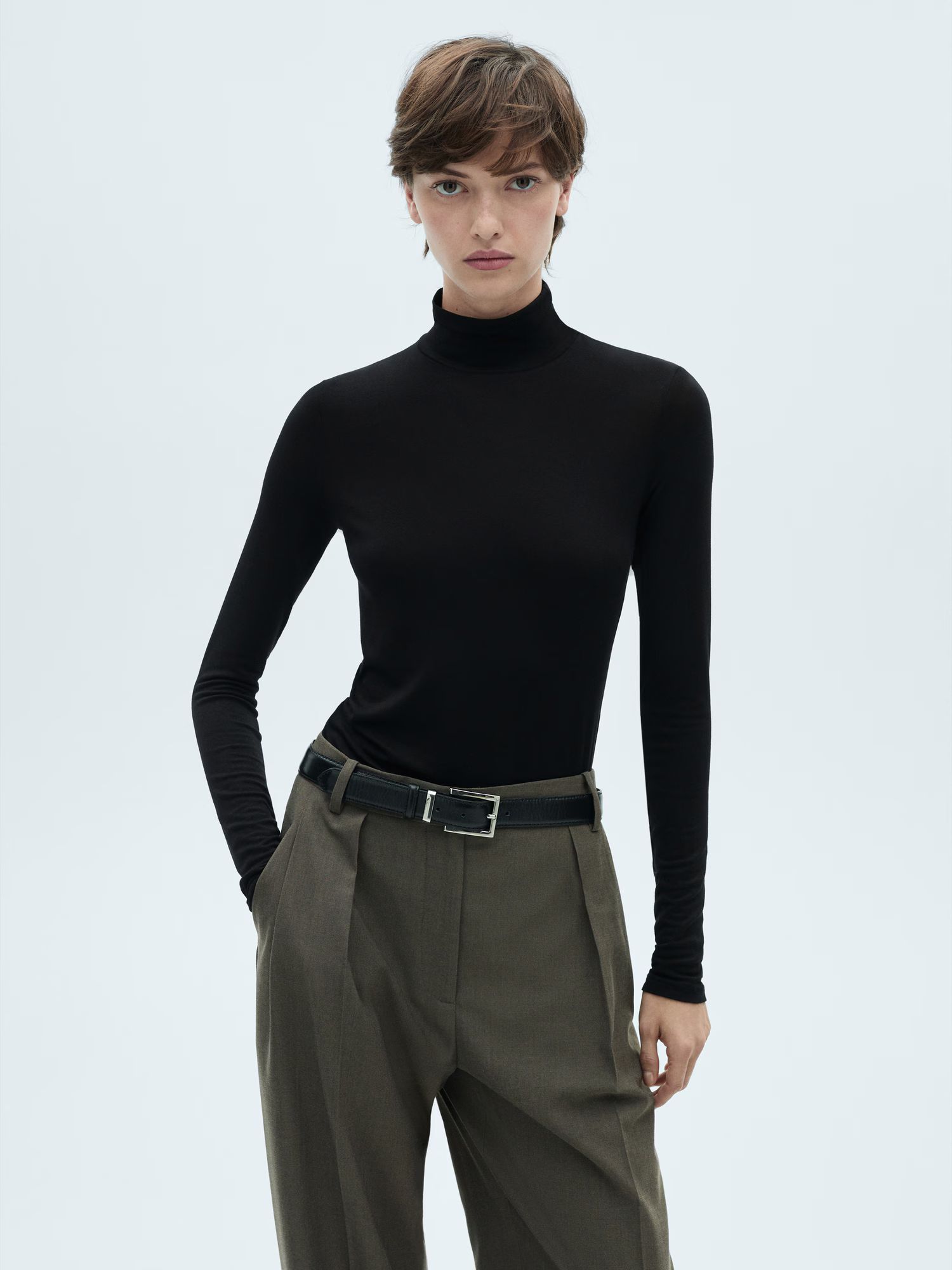 Mango Turtle Neck Longsleeve T-shirt