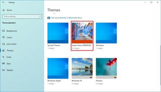 Apply theme on Windows 10
