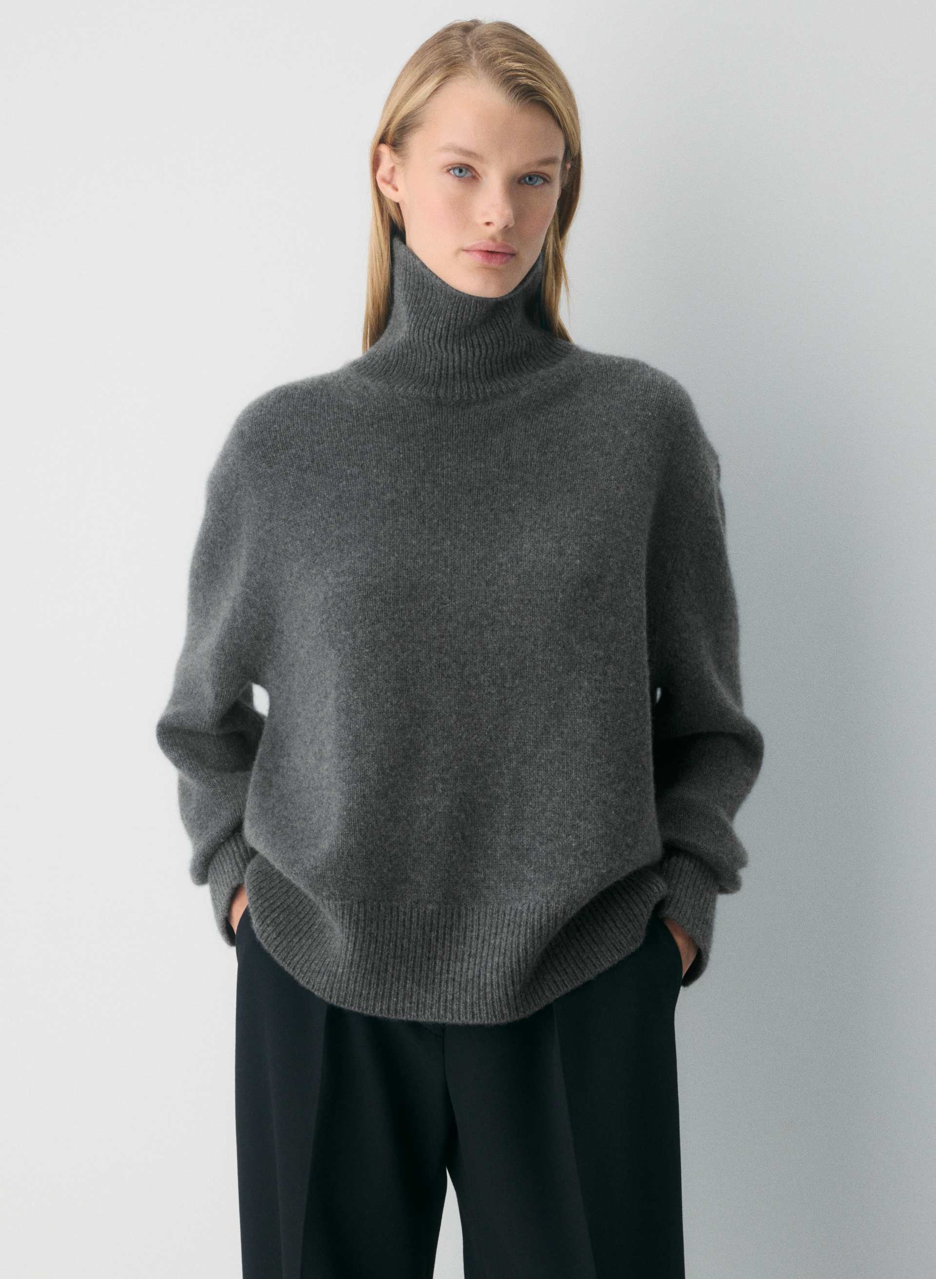 Plush Cashmere Oversized Turtleneck