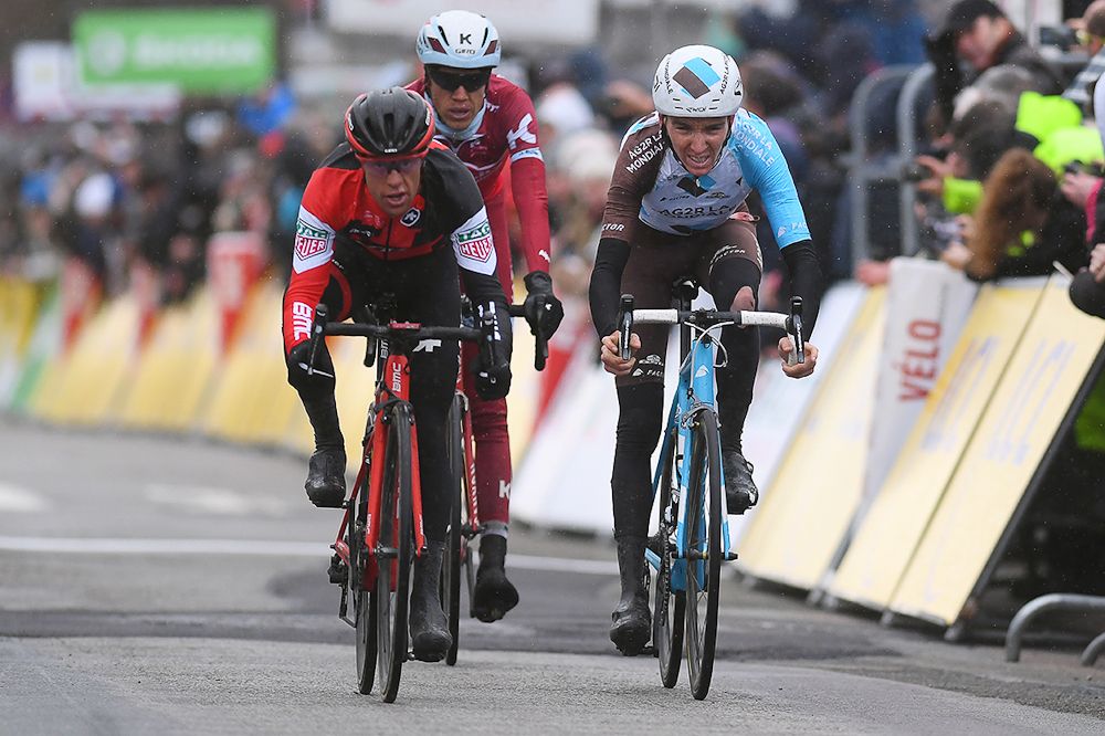 Richie Porte and Romain Bardet finish stage 1 at Paris-Nice