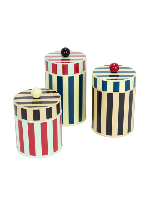 Set of 3 Stripe Canister