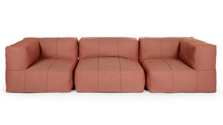 red modular sofa