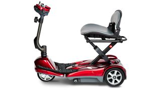 EV Rider Transport AF+ Scooter: an image showing the scooter, in red, from the side