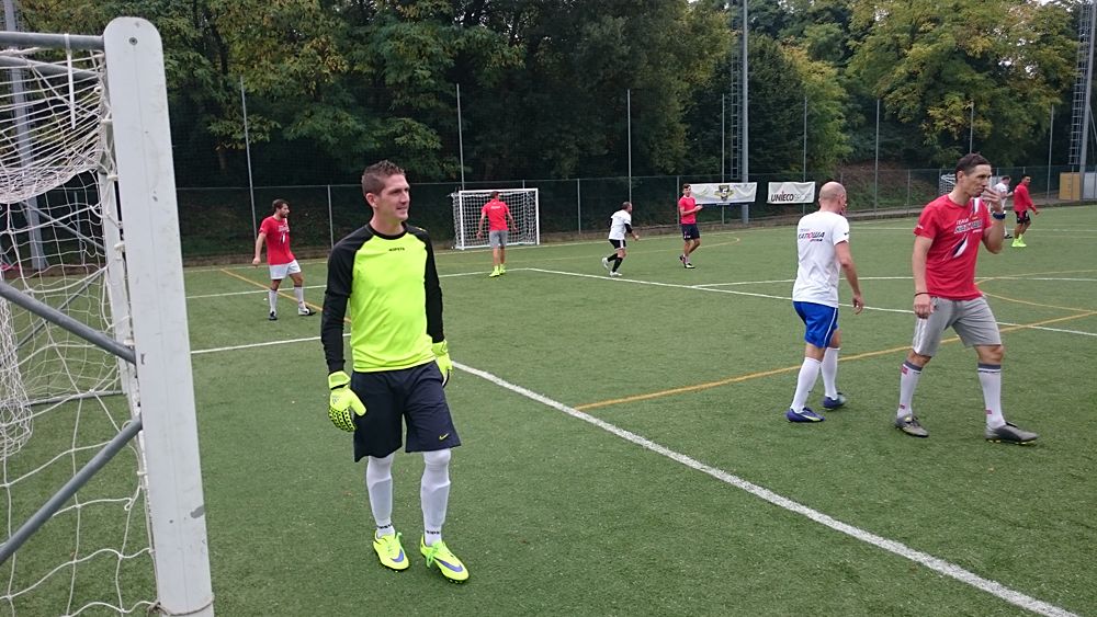 Katusha host their annual team-staff soccer match in Peschiera del Garda, Italy