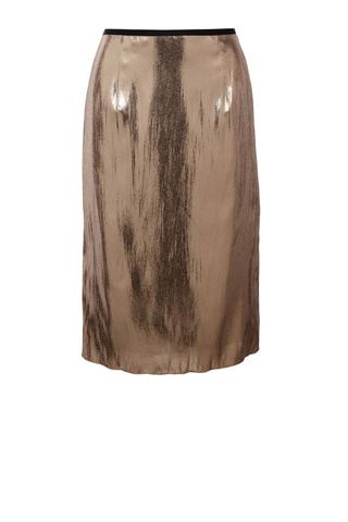 Lanvin Silk-Blend Lamé Pencil Skirt, Was £685, Now £342.50