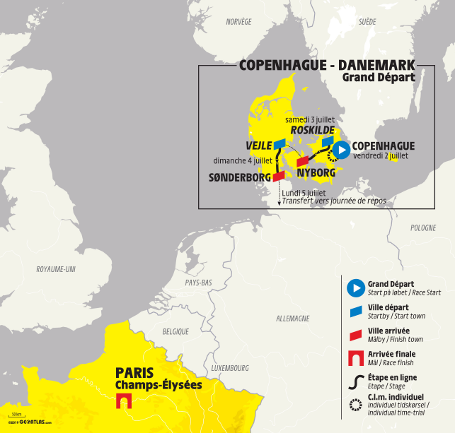 The 2021 Tour de France will start in Denmark