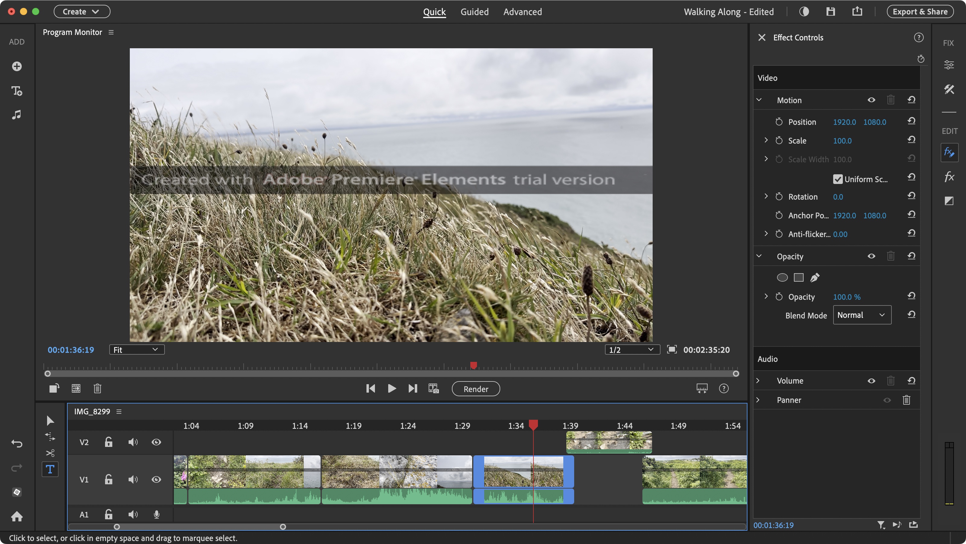 Adobe Premiere Elements during our review