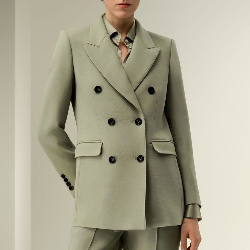 LILYSILK, Double Breasted Lapel Blazer
