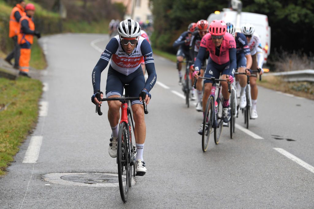 BESSGES FRANCE FEBRUARY 05 Vincenzo Nibali of Italy and Team Trek Segafredo during the 51st toile de Bessges Tour du Gard 2021 Stage 3 a 1548km stage from Bessges to Bessges Breakaway EDB2020 on February 05 2021 in Bessges France Photo by Luc ClaessenGetty Images