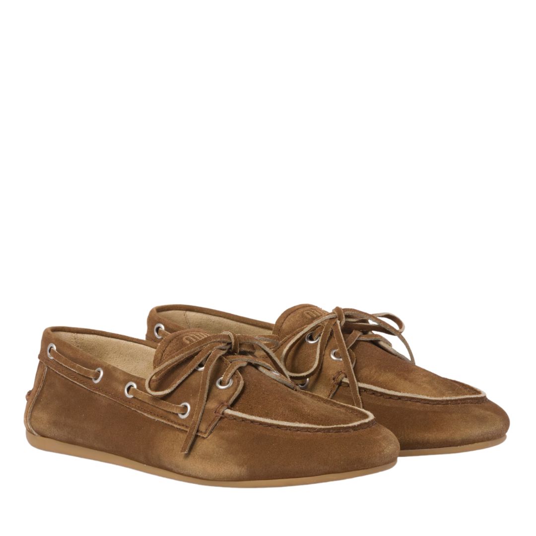 Miu Miu Faded unlined suede loafers