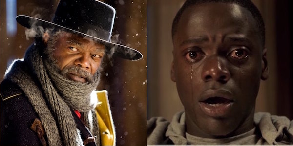 Samuel L. Jackson in The Hateful Eight and Daniel Kaluuya in Get Out