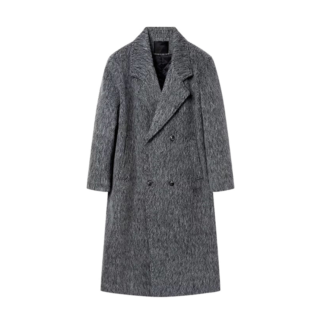 Stone Gray Mohair Coat - Small