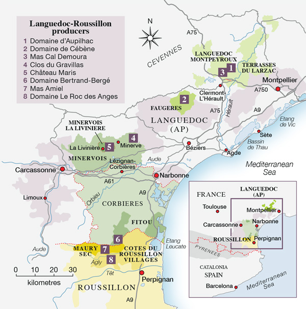 Languedoc-Roussillon map