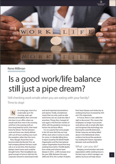 A man balances the words 'work' and 'life' on a cylindrical piece of wood - Is a good work/life balance still just a pipe dream? - The Business Briefing from IT Pro