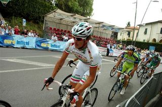 Filippo Pozzato (Katusha) rides in the Coppa Sabatini.
