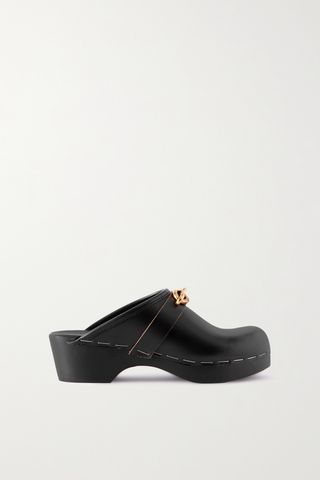 Le Maillon Embellished Leather Clogs