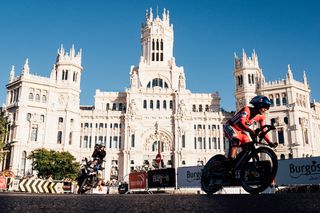 Picture by Zac Williams/SWpix.com - 08/09/2024 - Cycling - 2024 La Vuelta - Stage 21 - Madrid ITT, Spain - Primoz Roglic, Red Bull Bora Hansgrohe wins the 2024 Vuelta Espana.