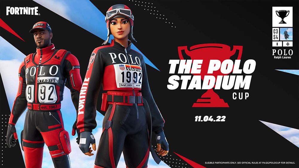 Images from the Ralph Lauren Fortnite collaboration