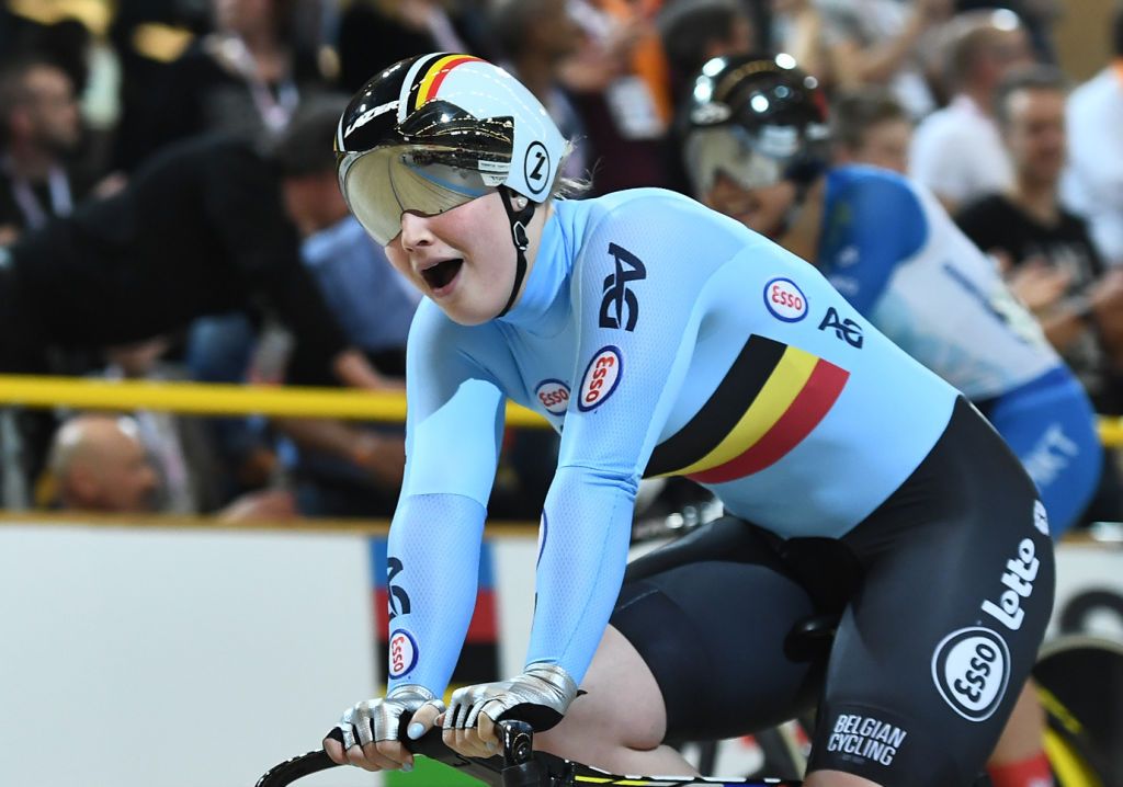 Nicky Degrendele (Belgium) surprised with keirin gold