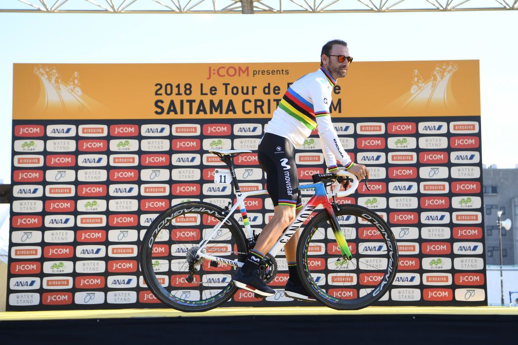 Alejandro Valverde goes onto stage