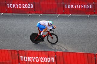 Filippo Ganna in the Tokyo Olympics men's individual time trial