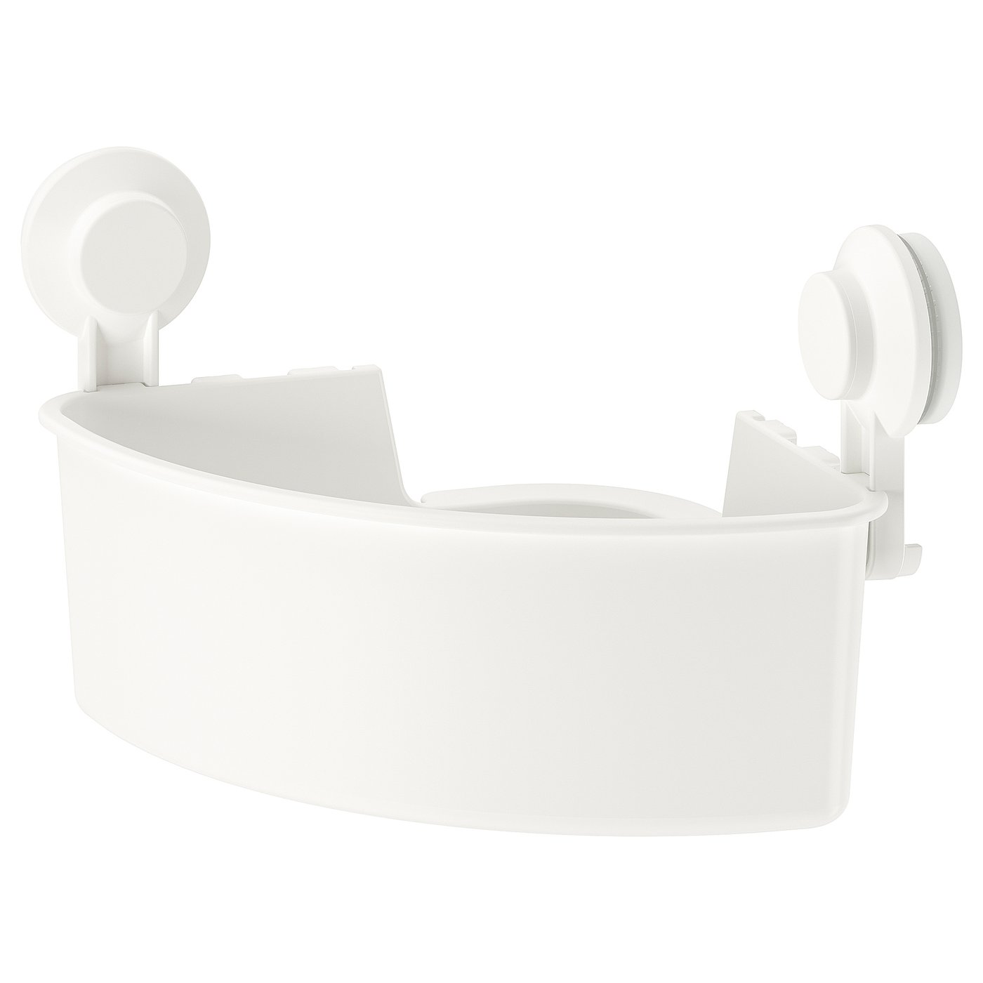 Tisken Corner Shelf Unit With Suction Cup - White