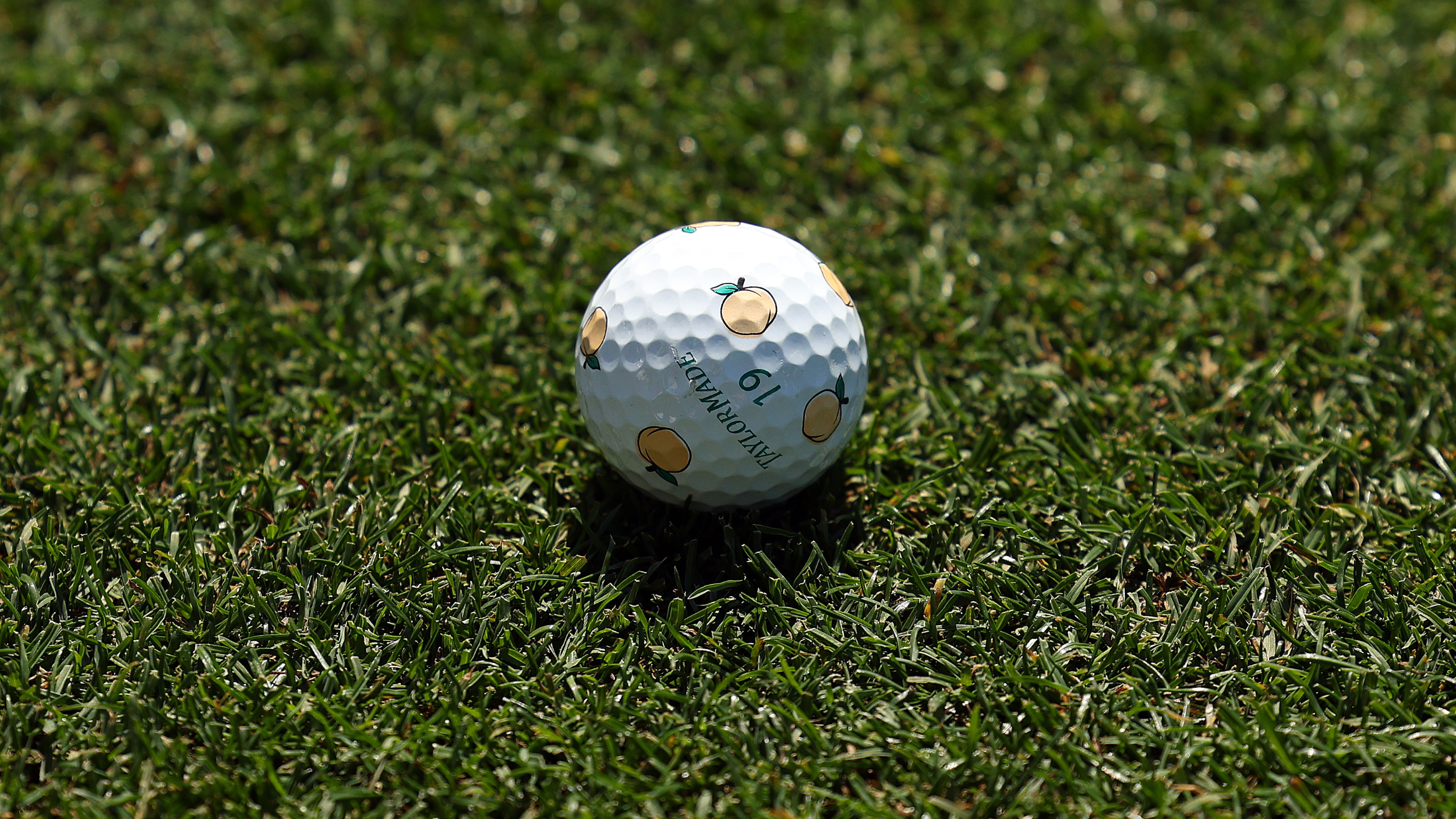 Detail of Tommy Fleetwood's Masters ball