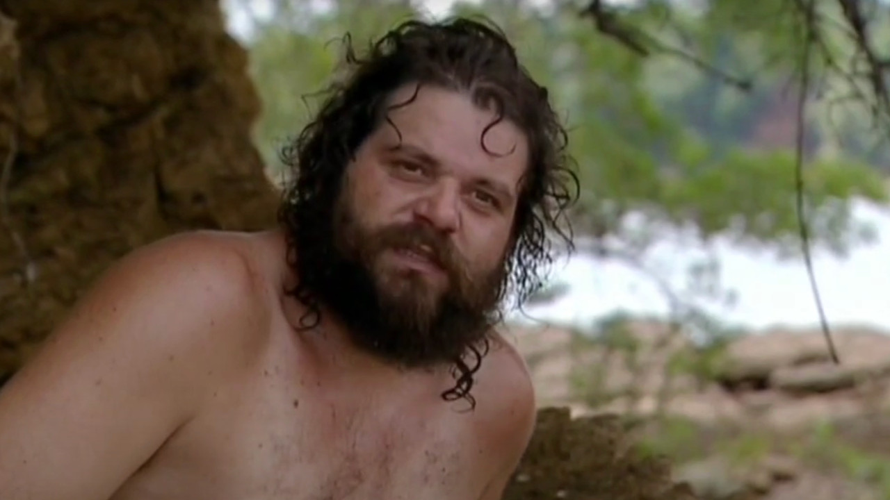 Rupert gives a confessional to the camera on Survivor Pearl Islands.
