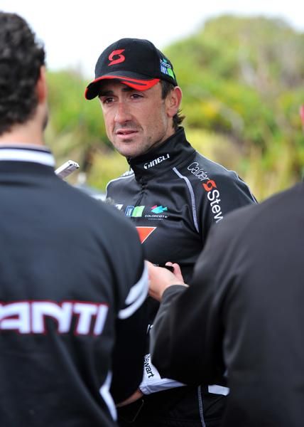 Hayden Roulston (Calder Stewart) speaks to the press