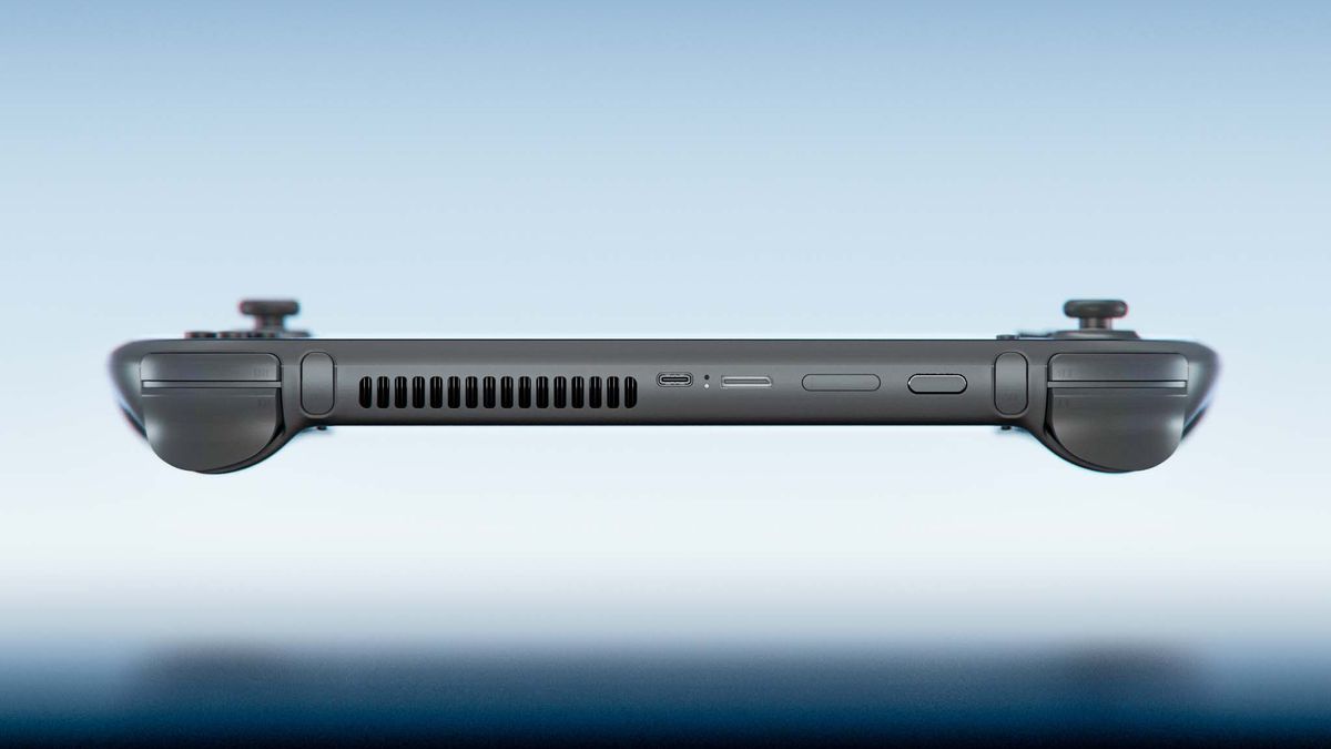 Top view of the AYANEO 3 and its ports.