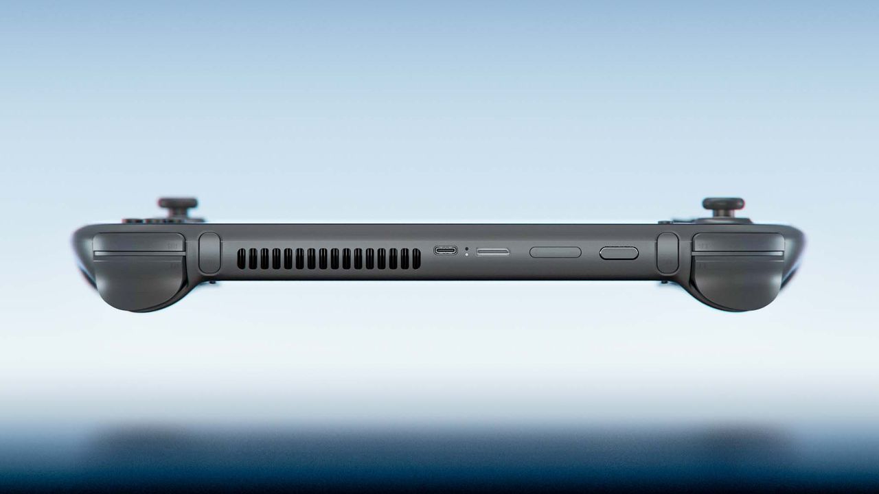 Top view of the AYANEO 3 and its ports.