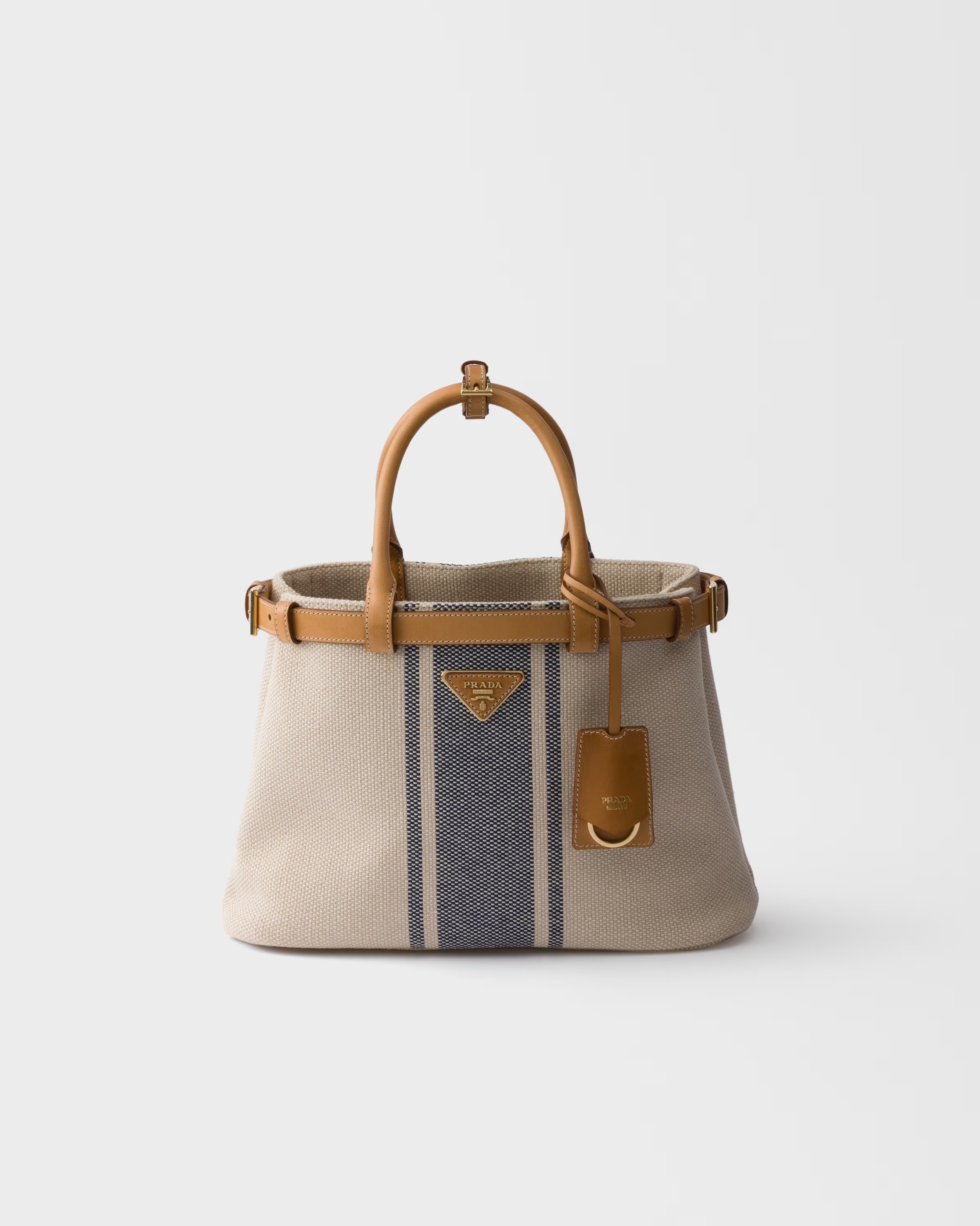 Prada, Prada Buckle small canvas and leather bag