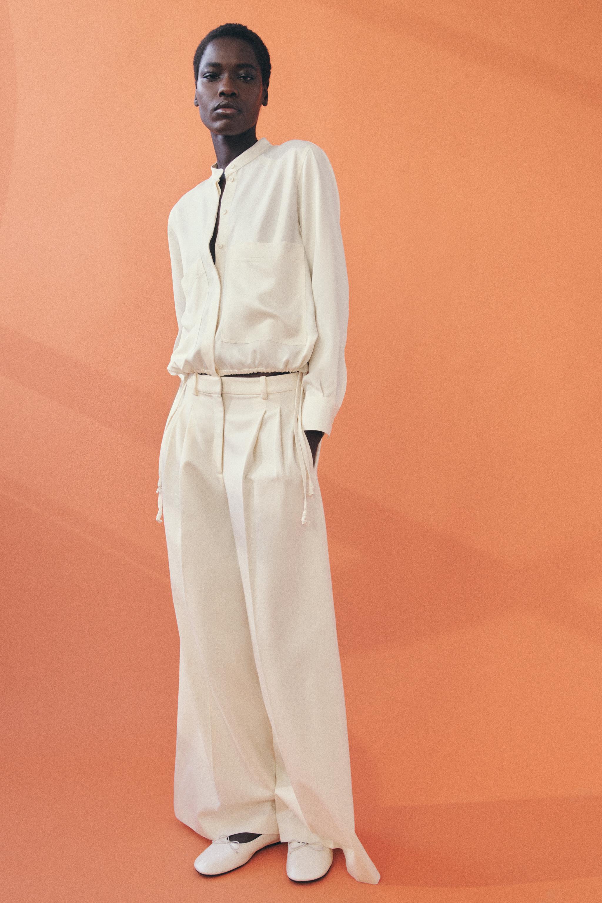 Zw Collection Satin Effect Shirt