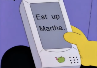 The Simpsons' parody of the Apple Newton