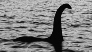 A modern reconstruction of the famous Loch Ness Monster hoax photo from 1934. 
