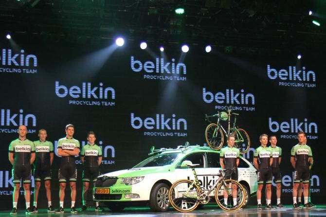 Team Belkin are presented with a new look and colours ahead of the 100th Tour de France