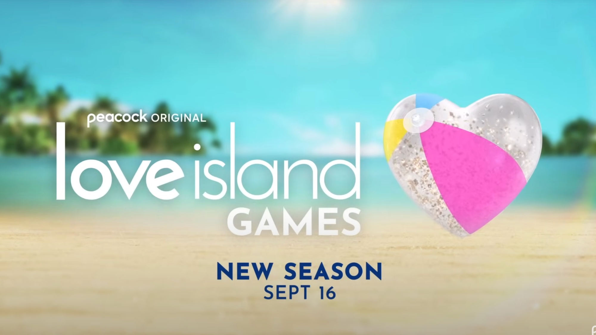 Love Island Games logo with New Season Sept 16 underneath