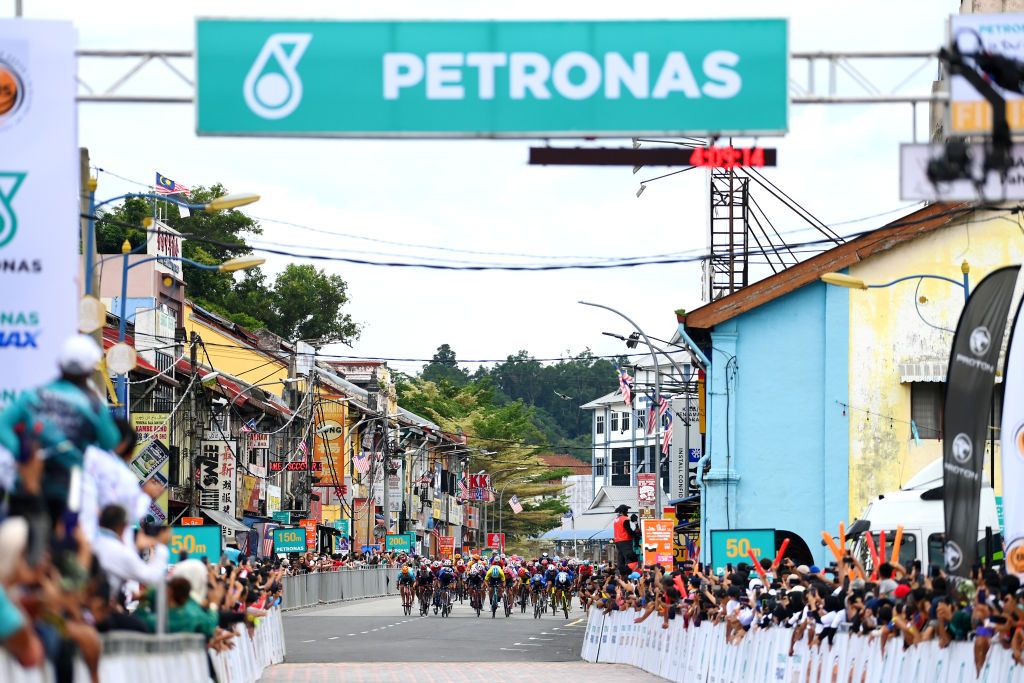 Stage 2 of the Tour de Langkawi had a funnel finish