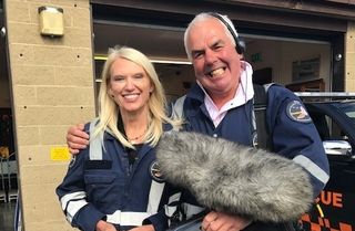 Challenge Anneka is back on Channel 5. Anneka Rice. Here she is with Dave the Soundman.