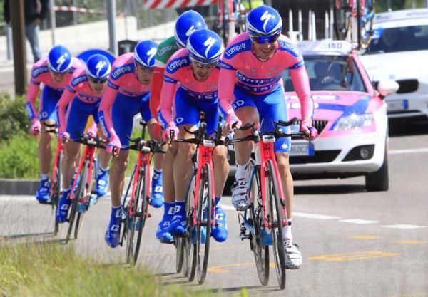 Lampre-ISD finished the team time trial in seventh place