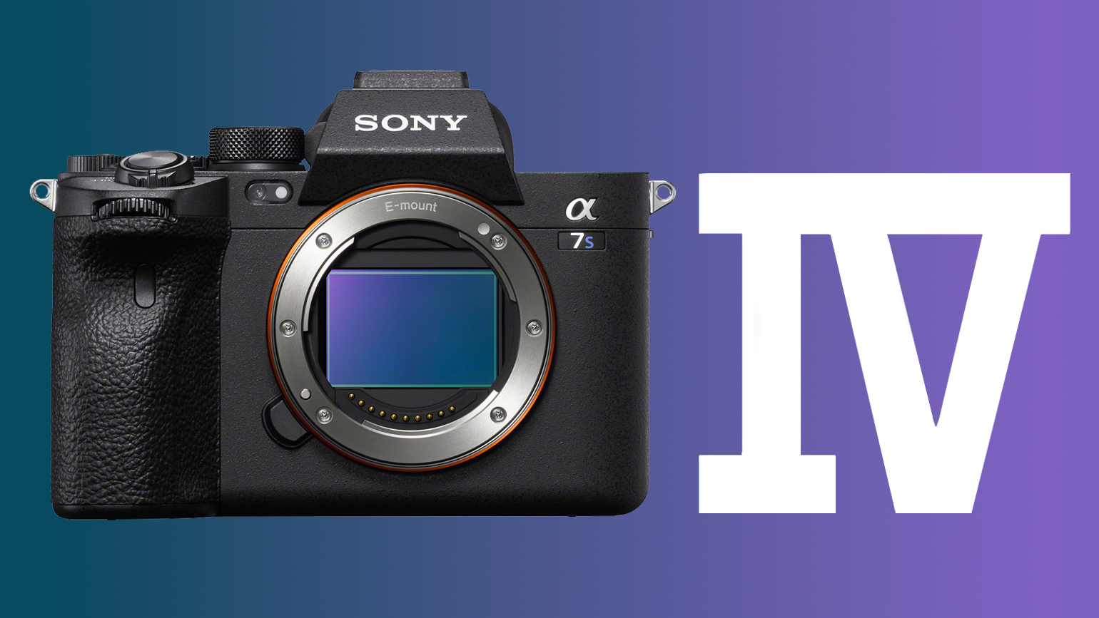 Sony A7S III camera with a "IV" next to it