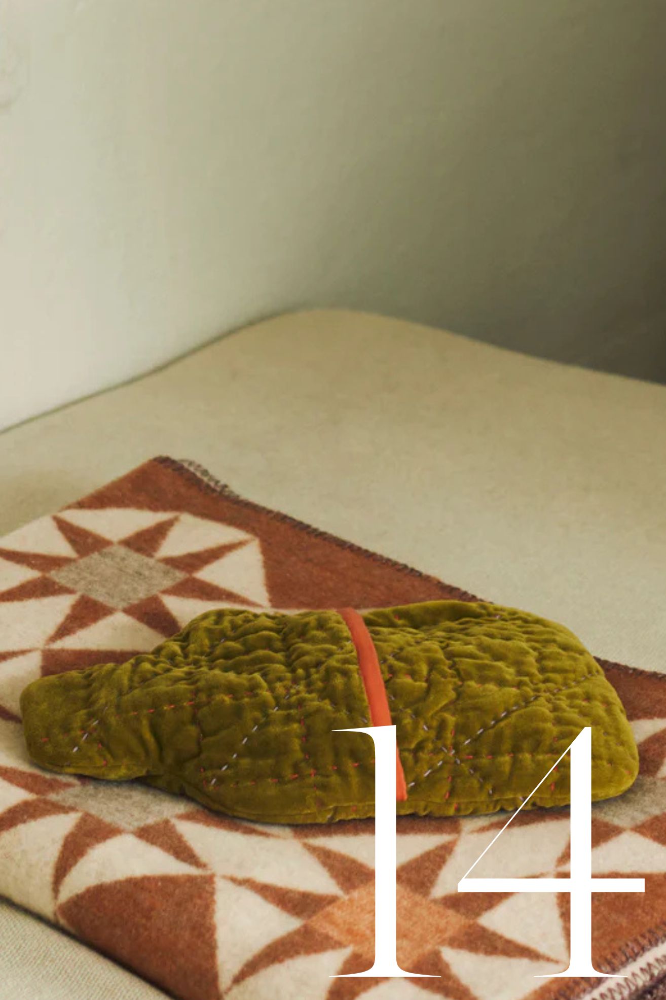 TOAST, Quilted Velvet Hot Water Bottle Cover in Pomelo