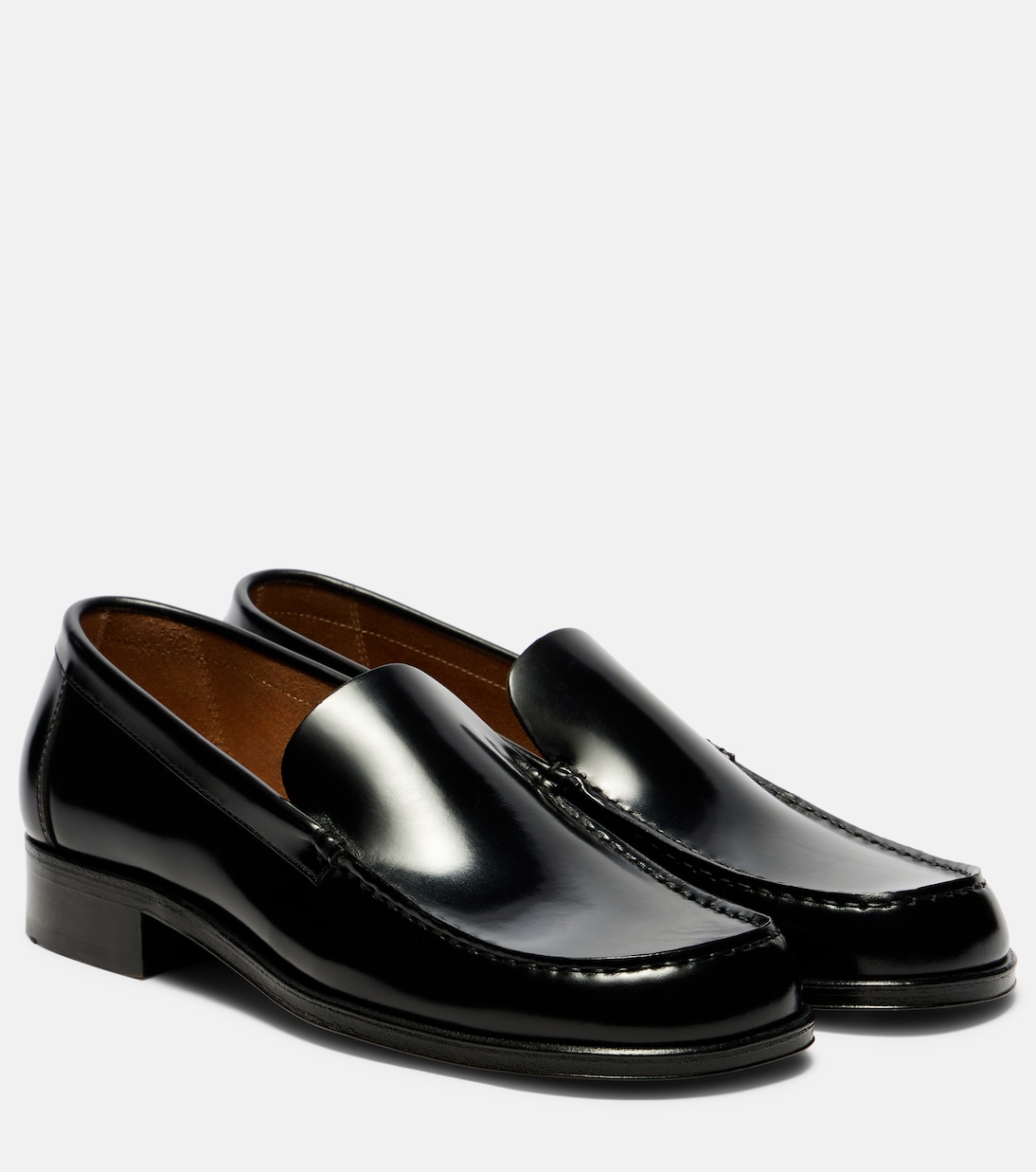 Leather Loafers in Black - Lemaire